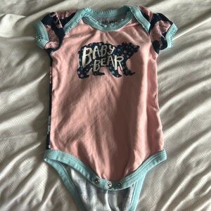 Little Blue House Pink & Blue Baby Bear Onesie - 6-12 months